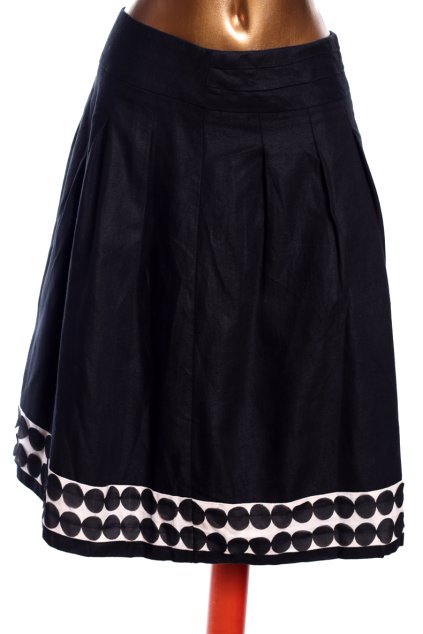 Dámská černá sukně s bílým pruhem a puntíky  / NEXT /  XXXL (46) / UK 18 / ANGLIE