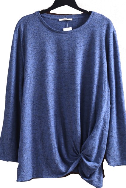 Dámský modro-šedý melírovaný svetr / GEORGE / XXXXL (48/50) / UK 20/22  / ANGLIE