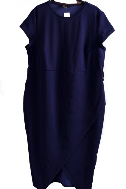 Dámské tmavě modré šaty značkové s rozparkem / LIPSY / XXXL (48/50) / UK 22 / ANGLIE