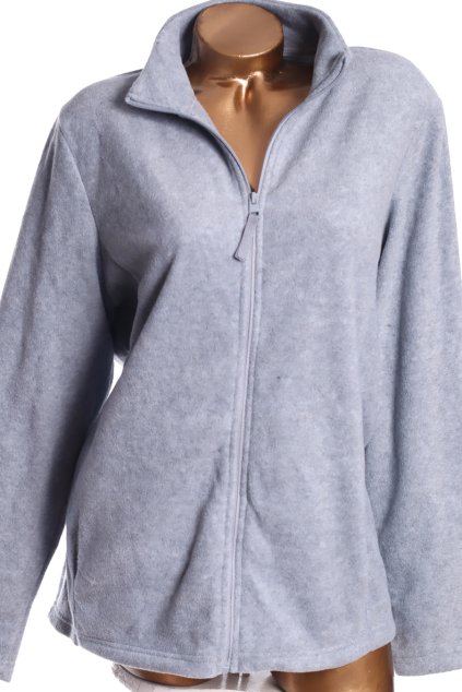 Dámská šedá flísová mikina / THE DUNNES / XXXL (48/50) / UK 18/20 / ANGLIE