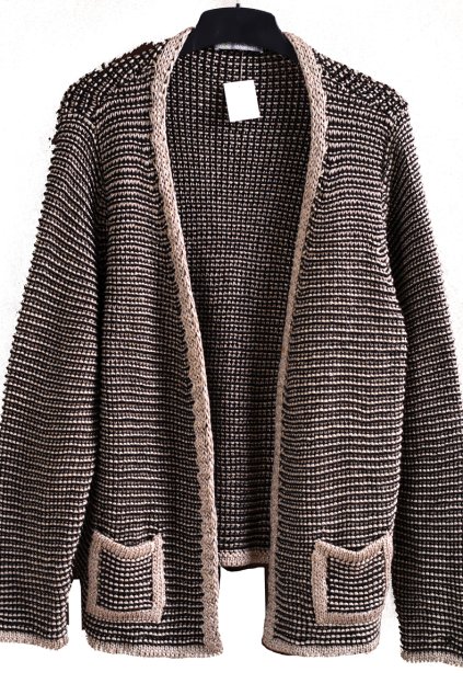 Dámský černo-bílo-zlaty kardigan / Marks & Spencer / XXL (46/48) / UK 18 / ANGLIE