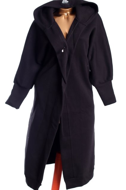 Dámský černý mikinový kabát / MODA GIANDA / XXXL (48/50) / UK 20/22 ANGLIE