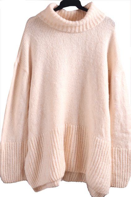 Dámské krémové rolákové svetrové šaty /  F&F / XXXXL (50/52) / UK 22/24 / ANGLIE