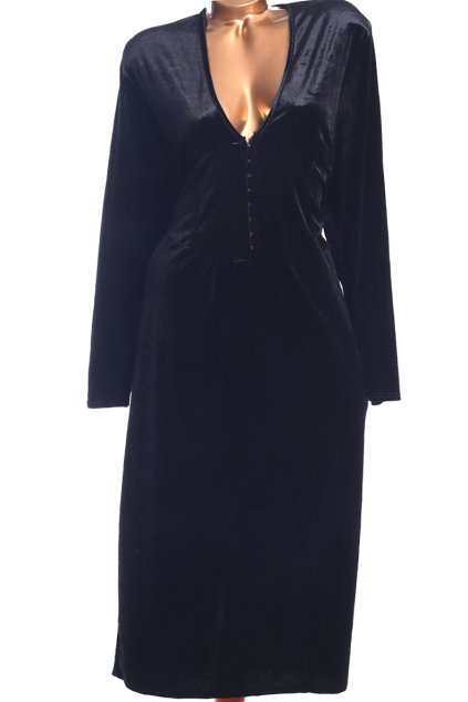 Dámské společenské černé semišové šaty / PRETTY LITTLE THING  / XXXXL (52) / UK 24 / ANGLIE