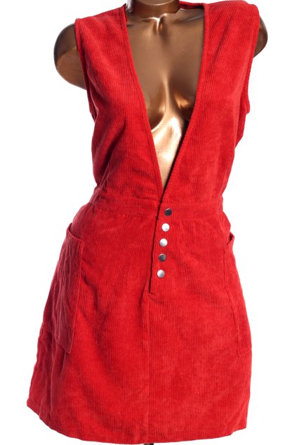 Dámské cihlové manšestrové šaty /BOOHOO  / XXL (48/50) / UK 20/22  / ANGLIE