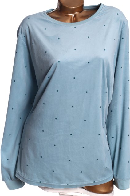 Dámské modré puntíkaté domácí triko / PRIMARK / XXXL (50/52) /  UK 22/24 / ANGLIE