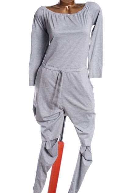 Dámský šedý teplý domácí overal / XXL (46/48) / UK 18/20  ANGLIE
