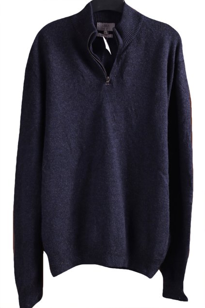 Dámský modro-černý svetr s límcem/ Marks & Spencer/ XXXXL (48/50) / UK 20/22  / ANGLIE