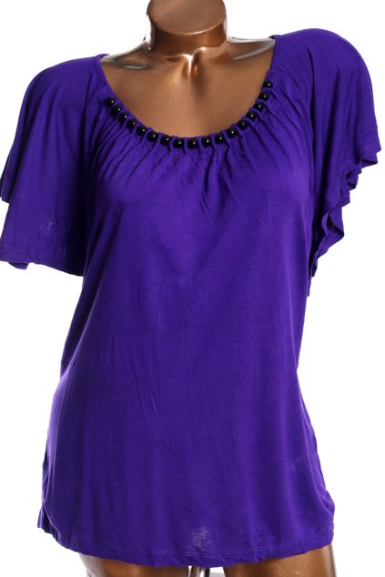 Dámská fialová halenka s černými kamínky / Marks & Spencer/ XL (44) / UK 16 / ANGLIE