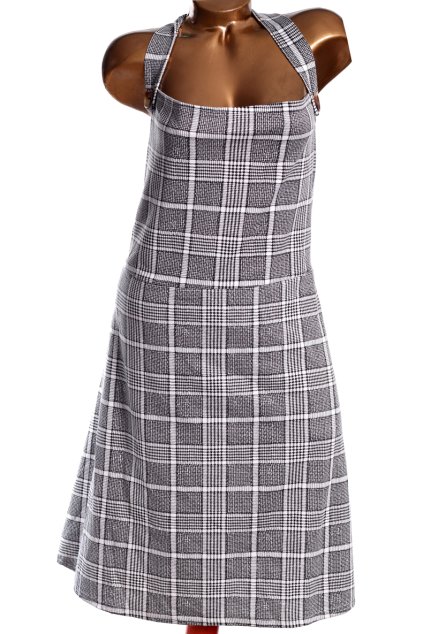 Dámské černo-bílé kostkované  šaty - na rolák  / YOURS/ XXXXL (58-60) / UK 30/32 / ANGLIE