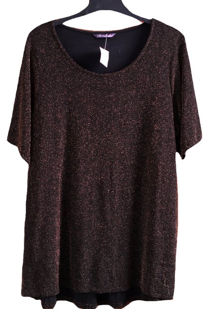 Dámská černo-zlatá třpytivá halenka / Marks & Spencer/ XXXXL (52) / UK 24 / ANGLIE