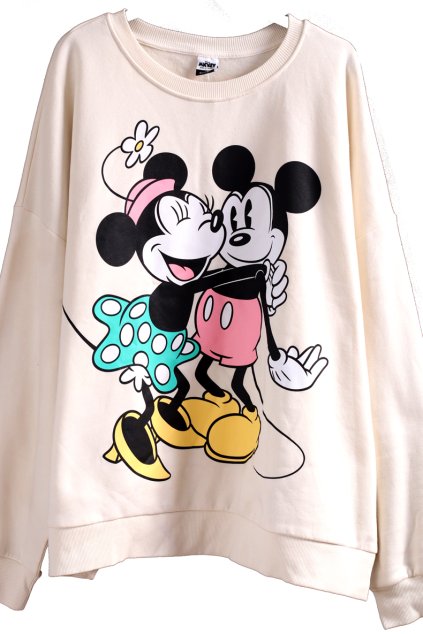 Dámská krémová mikina s Mickey Mouse / GEORGE / XXXL (52/54) / UK 24/26 / ANGLIE