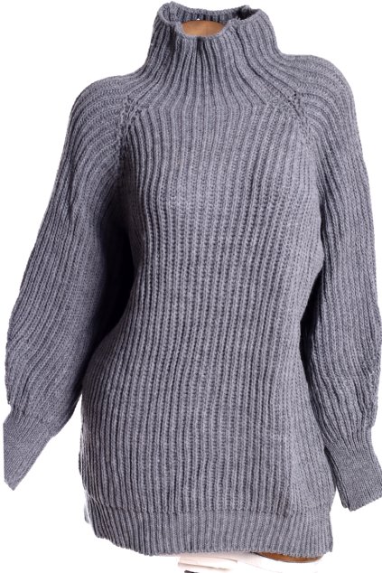 Dámský šedý pletený silný svetr  / XXXXL (48/50)   UK 20/22 / ANGLIE