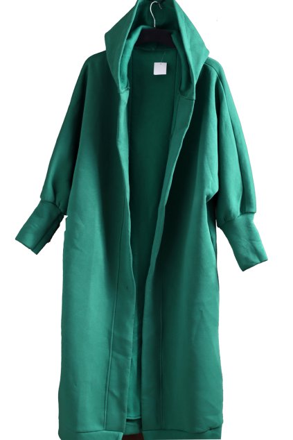 Dámský zelený silný zimní mikinový kabát / XXXL (48/50/52) / UK  (20/22) / ANGLIE