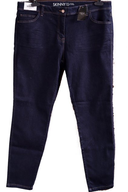 Dámské tmavě modré kalhoty  - akinny mid rise / NEXT / XXXL ( 48/50)  UK 20 / ANGLIE