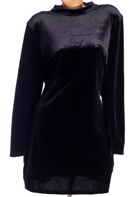 Dámské černé semišové šaty s kmínkovými třásněmi  / PARISIAN /  XXXL (50) / UK 22  / ANGLIE