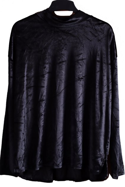 Dámský černý semišový rolák / M&S / XXL (44) / UK 16  / ANGLIE