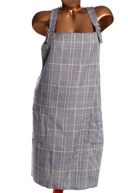 Dámské černo-bílé kostkované šaty / George - XXXXL (52) / UK24  / ANGLIE