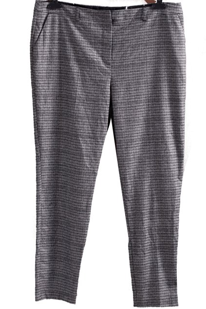 Dámské zimní černo-bílé kostkované kalhoty / TU / XXXXL+ (46) / UK 18 / ANGLIE