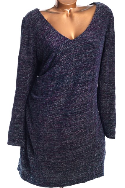 Dámské černé barevně třpytivé šaty / Marks & Spencer / XXXL (50) / UK 22 / ANGLIE