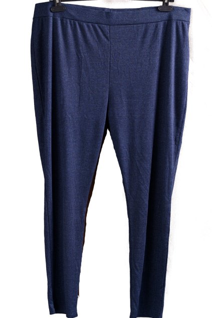 Dámské zimní černo-modré kostkované kalhoty / TU / XXXL (50) / UK 22 / ANGLIE