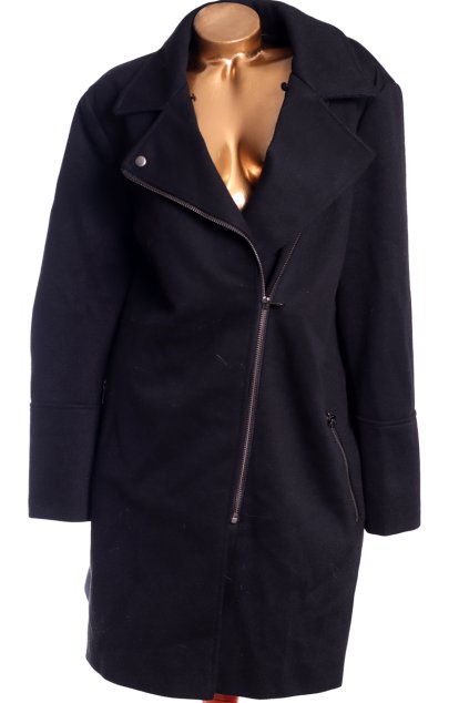 Dámský značkový kvalitní černý kabát / PRINCIPLES  / XXXL (50/52+) / UK 22 / ANGLIE