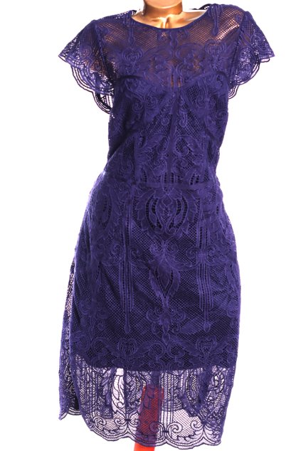 Dámské tmavomodré kvalitní krajkové šaty / NEXT / XXXL (46/48) / UK 20 / ANGLIE