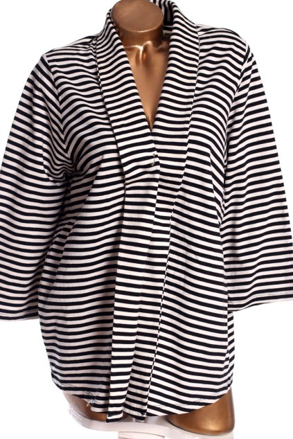 Dámský bílo-černý pruhovaný přehoz / GEORGE / XXXL (50) / UK 22 / ANGLIE