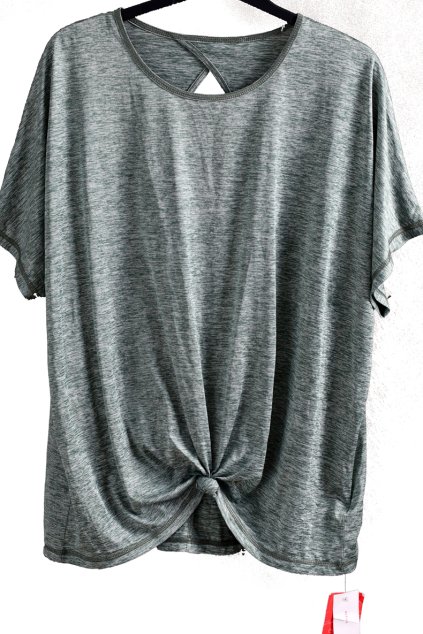 Dámské zelené melírované sportovní triko / f&f/ XXXXL (50) / UK 22 / ANGLIE