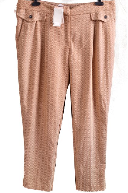 Dámské zimní  béžovo-hnědé kalhoty  / f&f / XXXL (50) / UK 22 / ANGLIE