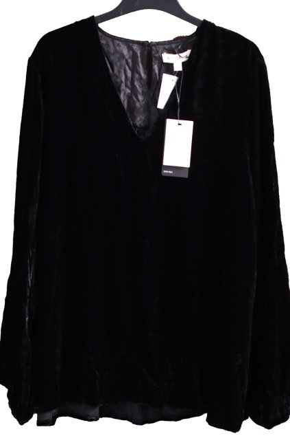 Dámská černá  sametová halenka  / AUTOGRAPH  / XXXXL (50/52) / UK 22  / ANGLIE