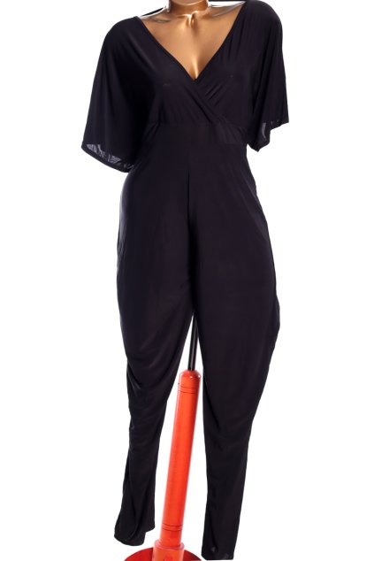 Dámský černý overal / BOOHOO / XXL (46) / UK 18 / ANGLIE