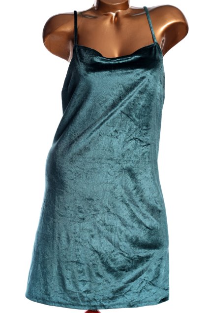 Dámské smaragdové semišové šaty  / MONKI /  XXXL (50) / UK 22 / ANGLIE