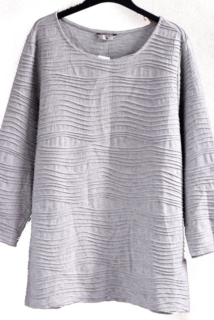 Dámská šedá podzimní  halenka texturovaná / TU / XXXL (50) / UK 22 / ANGLIE
