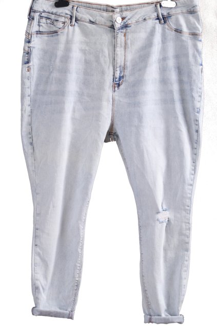Dámské značkové světle modré kalhoty / RIVER ISLAND / XXL (54) / UK 26 / ANGLIE