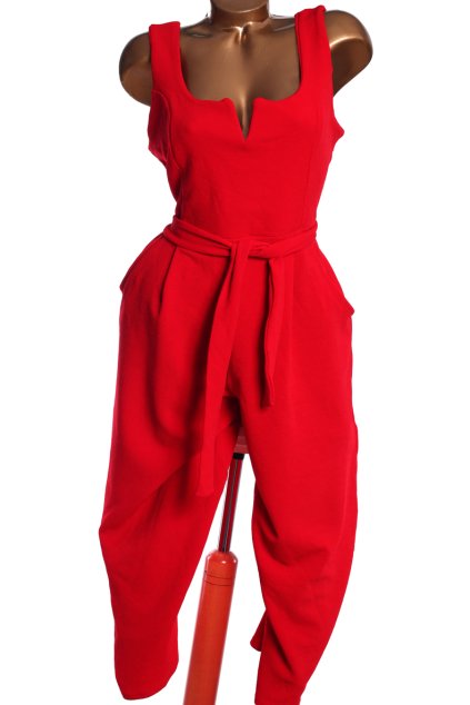 Dámský červený overal  / QUIZ  / XXL (46) / UK 18 / ANGLIE