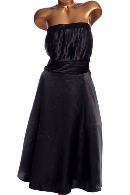 Dámské černé společenské šaty bez ramínek / NICHOLAS MILLINGTON /  XXXL (46/48) / UK 18/20  / ANGLIE