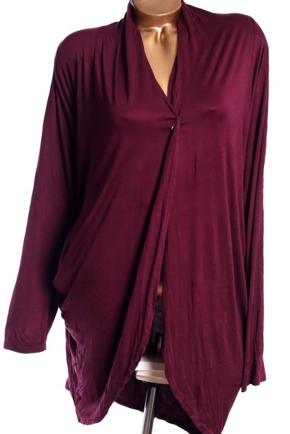 Dámský vínový přehoz / YOURS / XXXXL (50/52) /  UK 22/24 / ANGLIE