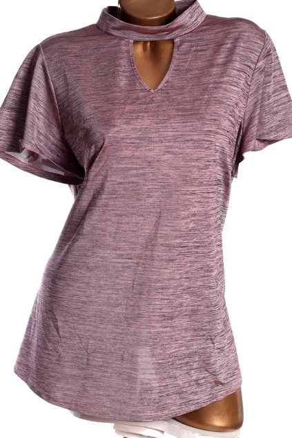 Dámská růžovo-šedá melírovaná halenka / GEORGE  / XXL (50) / UK 22 / ANGLIE