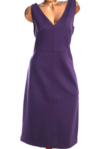 Dámské fialové kvalitní, značkové  šaty se zipem / AUTOGRAPH / XXL (46) / UK 18 / ANGLIE