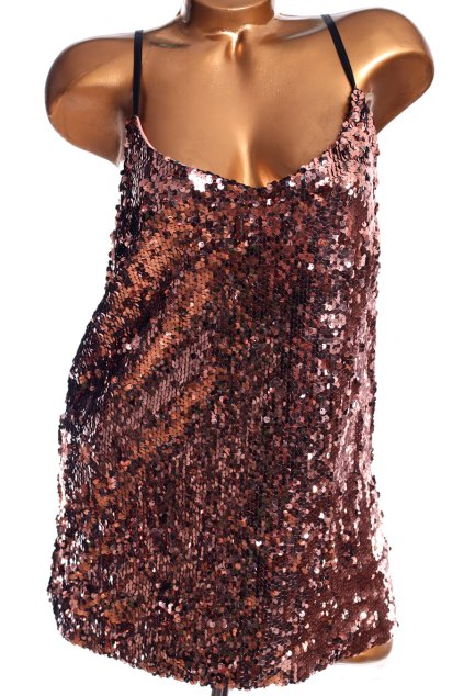 Dámská měděná společenská flitrovaná halenka / GEORGE- XXL (46/) UK 18/ ANGLIE