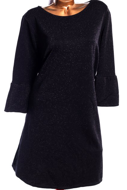 Dámské černé třpytivé šaty / FF  /  XXXL (48/50) / UK 20 / ANGLIE