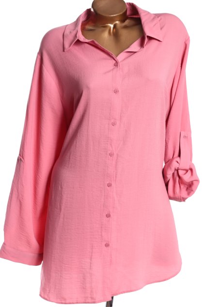 Dámská oversized  růžová košile / GEORGE/ XXXL (50/52/54) / UK 22 / ANGLIE