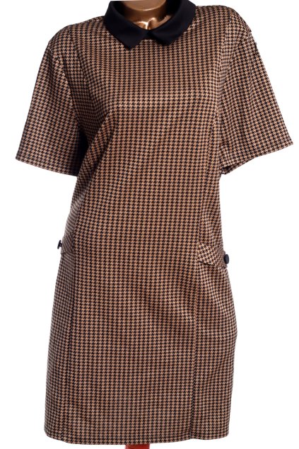 Dámské hnědo-černé kárované šaty / George / XXXL (50) / UK 22  / ANGLIE