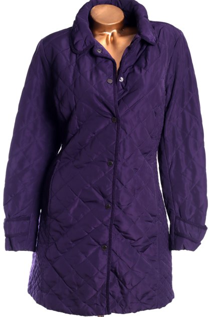 Dámská fialová prošívaná bunda /LANDS END  / XXXL (46/48) / UK 18/20 / ANGLIE