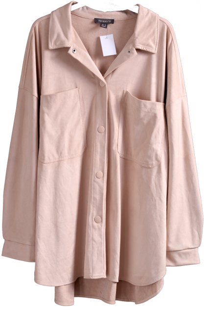 Dámská béžová semišová košile/košiová bunda / PRIMARK / XXXXL (48/50++) / UK 20 / ANGLIE