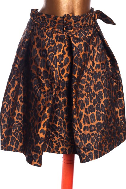 Dámská hnědo-černá vzorovaná  kvalitní sukně  / ASOS / XXXXL (50) / UK 22 / ANGLIE