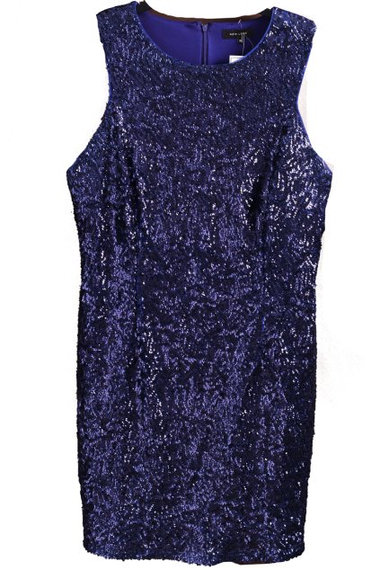Dámské  modré flitrované  šaty / NEW LOOK / XXL (46) / UK 18  / ANGLIE