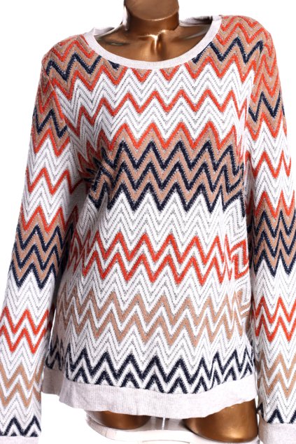 Dámská šedá mikina s barevným vzorem / TU / XXXL (50) / UK 22 / ANGLIE