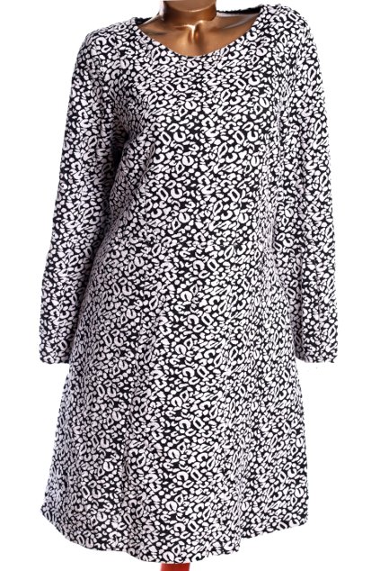 Dámské teplé  černo-bílé vzorované šaty / HM / XXXL (46/48) / UK 18/20  / ANGLIE